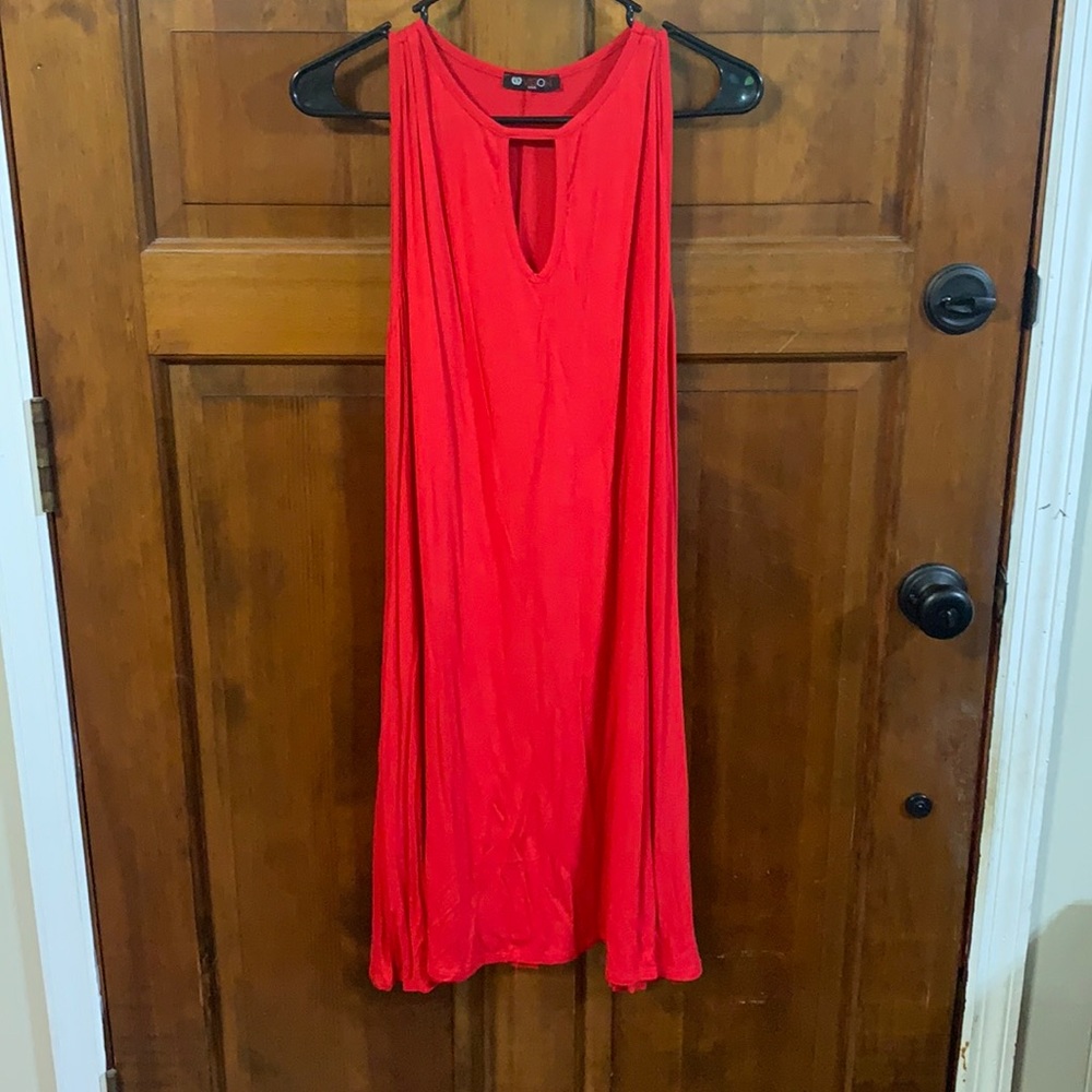 Vision USA red sleeveless dress